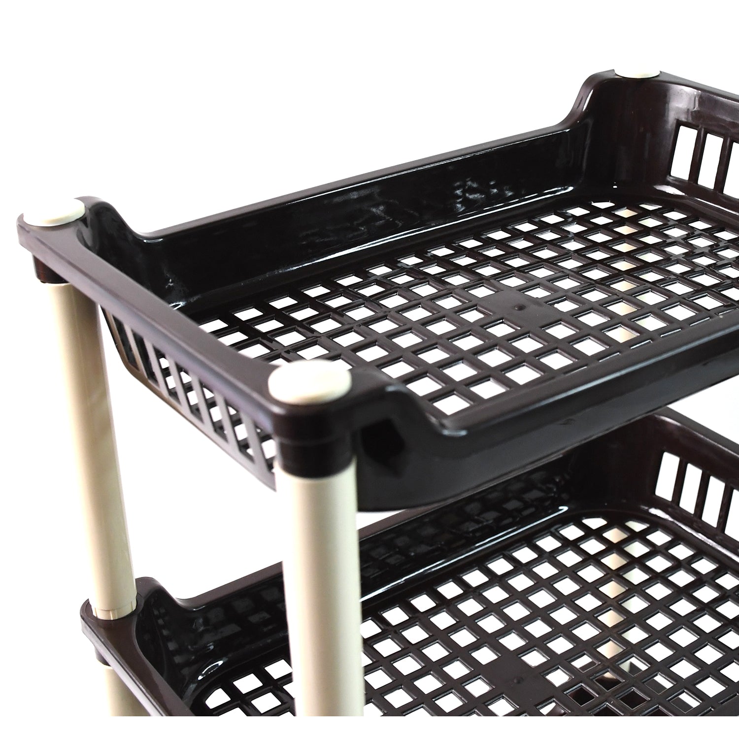 Apex Small Multiuse Plastic Storage Rack Organizer 3-tier Apex Small Multiuse Plastic Storage Rack Organizer 3-tier